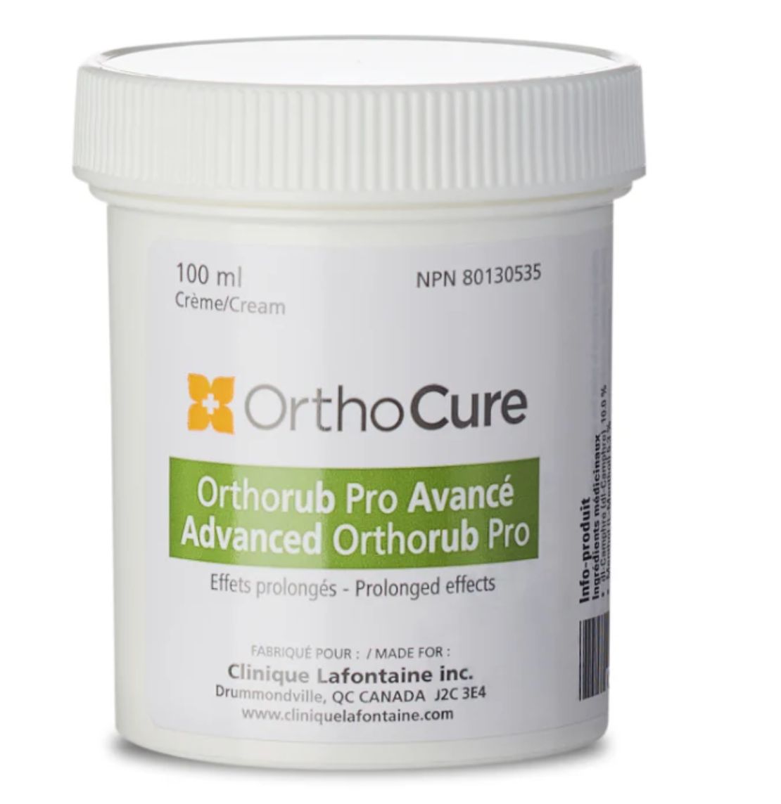 Crème OrthoRub Pro avancé - Clinique Lafontaine