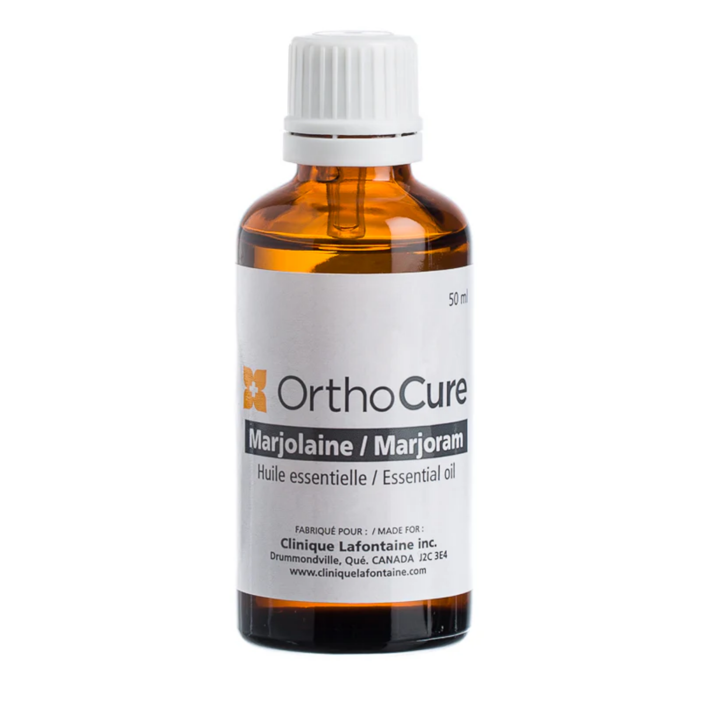 Huile essentielle marjolaine 50 ml OrthoCure — calmante et récupération sportive — Spa Santé Le Nénuphar