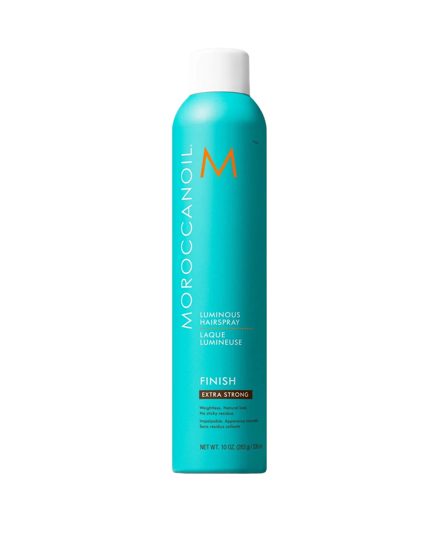 Laque Lumineuse Extra Strong Moroccanoil — fixation extrême longue durée protection UV argan — Spa Santé Le Nénuphar