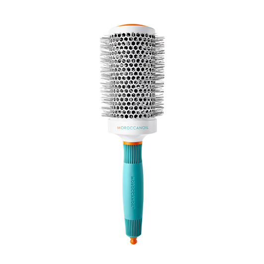 Brosse ronde 55mm / 2-1/8" Moroccanoil - cylindre céramique et manche turquoise - Spa Santé Le Nénuphar