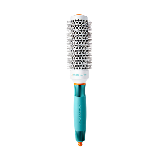 Brosse ronde 35mm / 1-3/8" Moroccanoil - cylindre céramique et manche turquoise - Spa Santé Le Nénuphar
