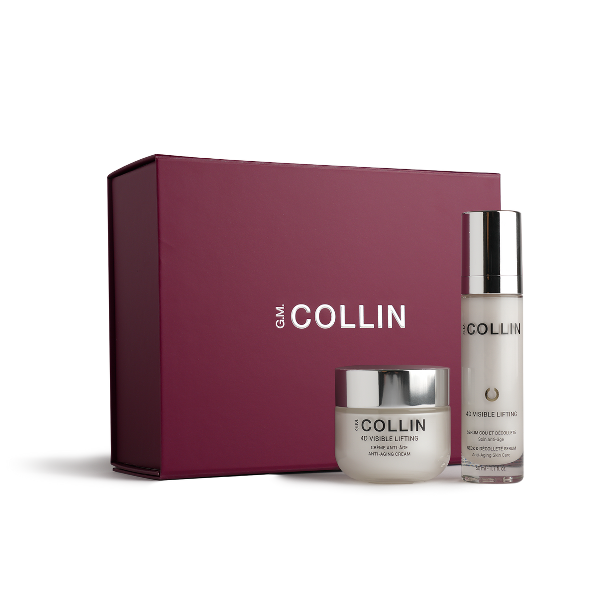 Coffret des fêtes 4D Visible Lifting de G.M. Collin avec sérum et crème, au Spa Santé Le Nénuphar.