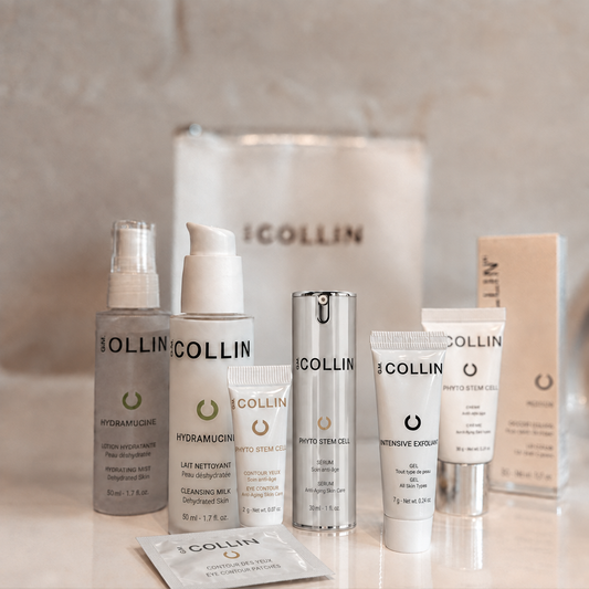 Coffret voyage Phyto Stem Cell G.M. Collin avec sérum 30 ml, soin contour des yeux 2 g et patchs yeux - Spa Santé Le Nénuphar