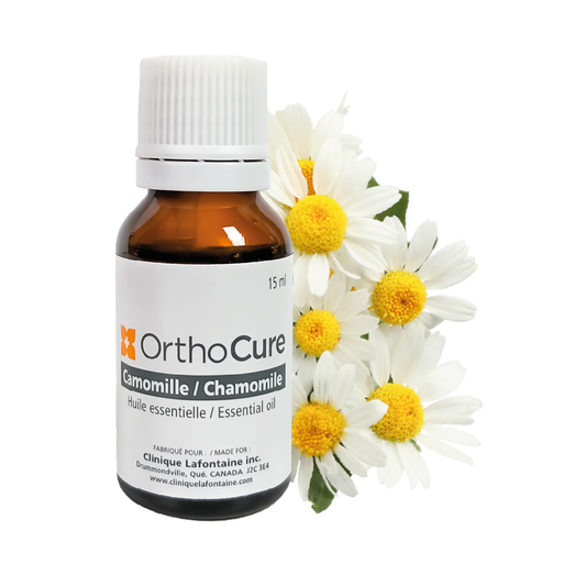 Huile essentielle de camomille romaine 15 ml OrthoCure — calmante et sommeil enfants — Spa Santé Le Nénuphar