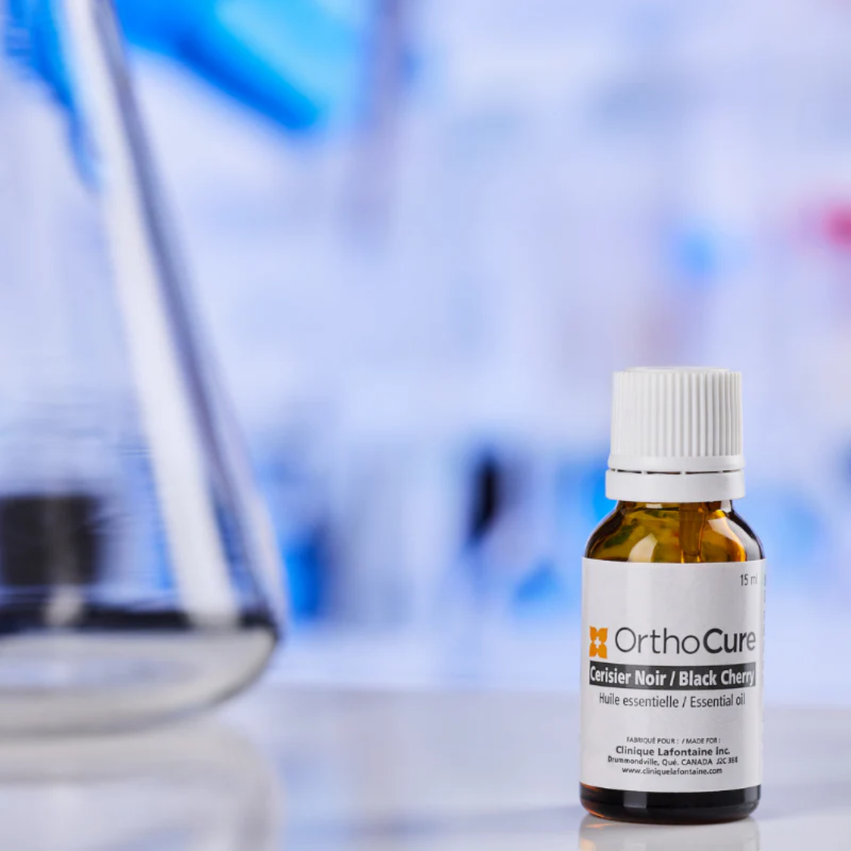 Huile essentielle de cerisier noir OrthoCure — aromathérapie antirhumatismale — Spa Santé Le Nénuphar