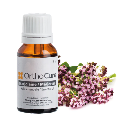 Huile essentielle de marjolaine 15 ml OrthoCure — myorelaxante et analgésique — Spa Santé Le Nénuphar