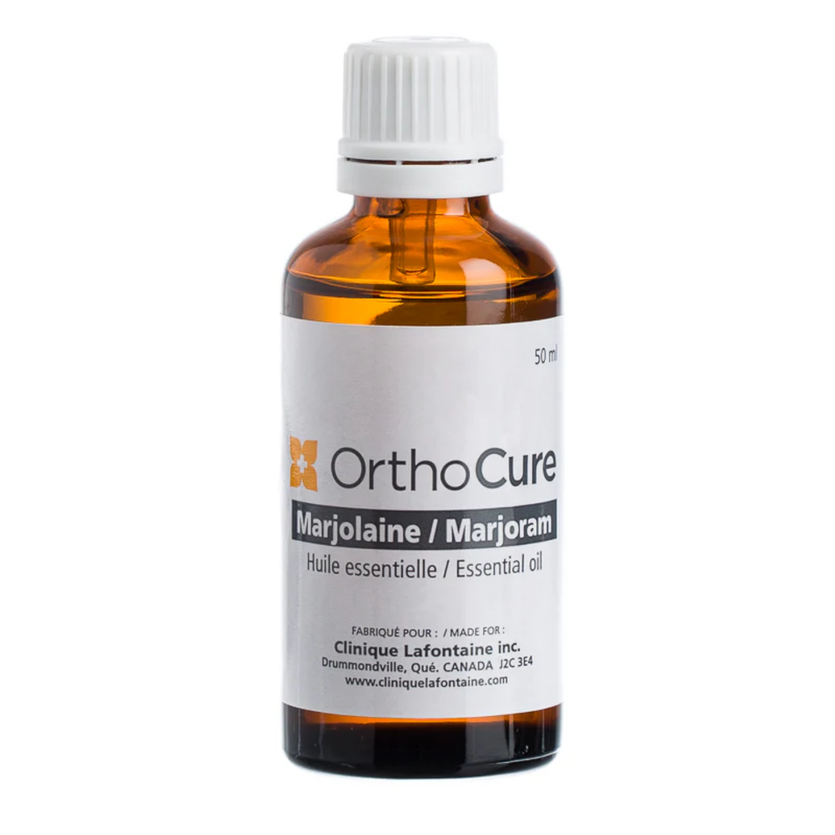 Huile essentielle marjolaine 50 ml OrthoCure — calmante et récupération sportive — Spa Santé Le Nénuphar