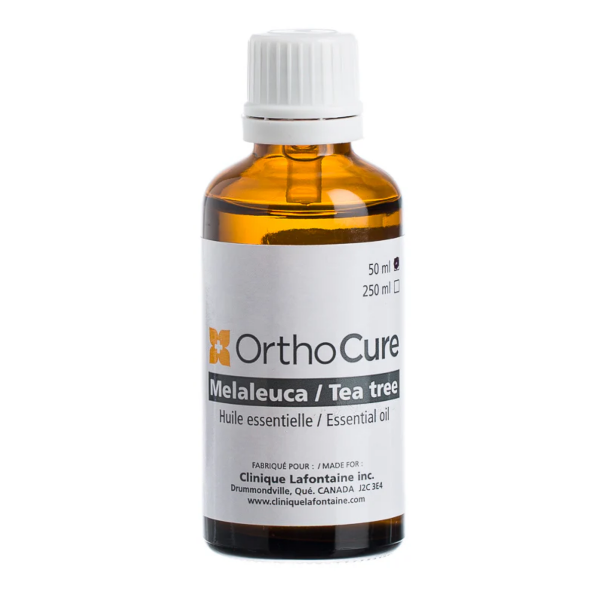 Huile essentielle mélaleuca 50 ml OrthoCure — anti-infectieux et antiviral — Spa Santé Le Nénuphar