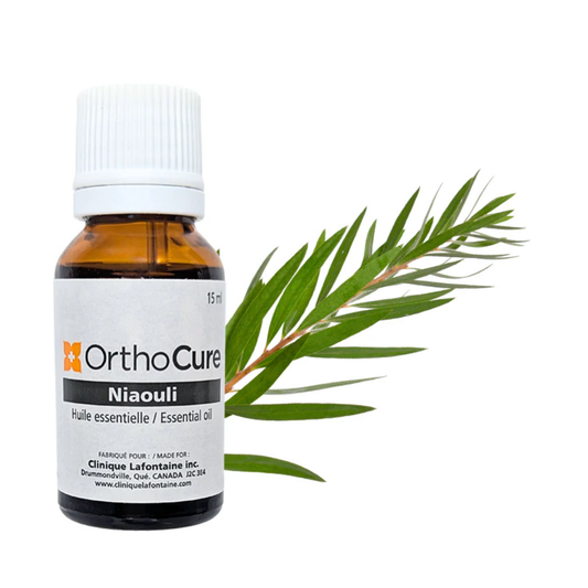 Huile essentielle de niaouli 15 ml OrthoCure — antivirale et immunostimulante — Spa Santé Le Nénuphar