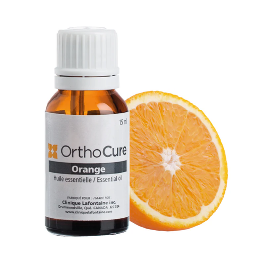 Huile essentielle d'orange 15 ml OrthoCure — équilibrante et favorise le sommeil — Spa Santé Le Nénuphar