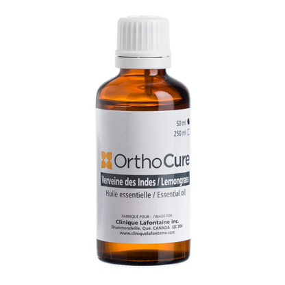 Huile essentielle verveine des Indes 50 ml OrthoCure — anti-inflammatoire et signature olfactive — Spa Santé Le Nénuphar
