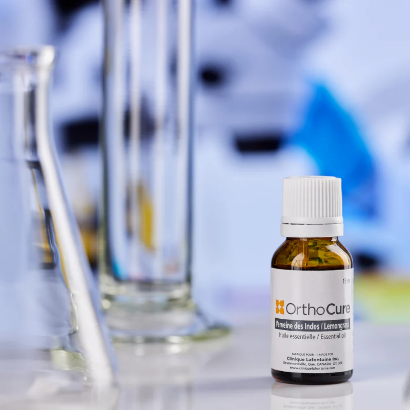 Huile essentielle de verveine des Indes OrthoCure — aromathérapie citronnée — Spa Santé Le Nénuphar