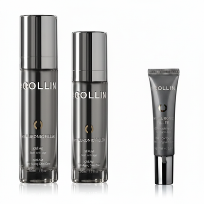 Hyaluronic Filler Bundle G.M. Collin — Crème 50ml, Sérum 30ml et Contour des yeux 15g — Spa Santé Le Nénuphar
