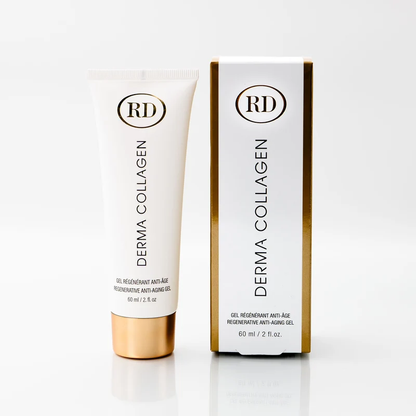 Derma Collagène 60 ml RD Cosmetic — tube et boîte packaging doré — gel régénérant anti-âge — Spa Santé Le Nénuphar