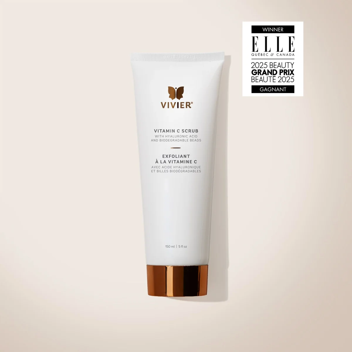 Exfoliant à la vitamine C Vivier 150 ml — Gagnant ELLE Québec & Canada Grand Prix Beauté 2025 