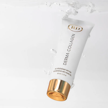 Derma Collagène 60 ml RD Cosmetic — texture gel anti-âge sur fond blanc — Spa Santé Le Nénuphar