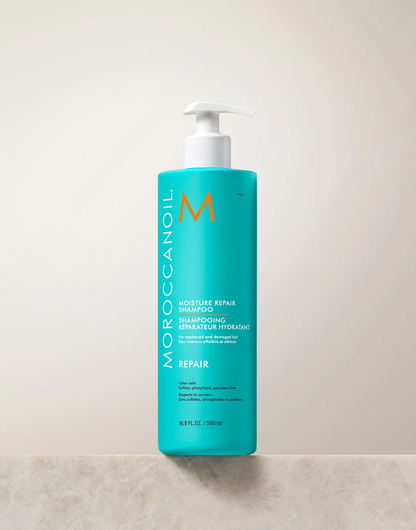 Shampooing Réparateur Hydratant Moroccanoil 500 ml — argan réparation cheveux affaiblis animés — Spa Santé Le Nénuphar