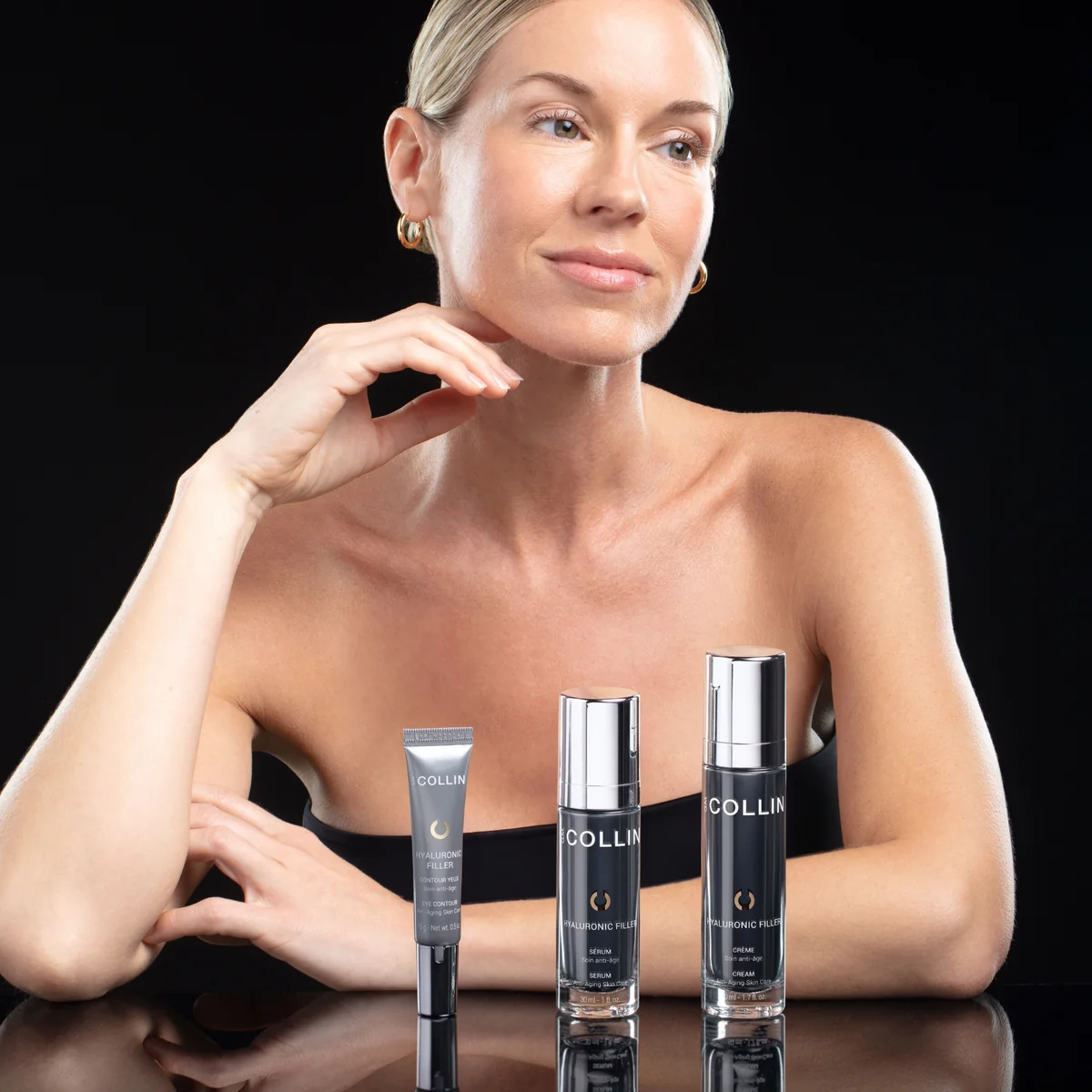 Gamme Hyaluronic Filler G.M. Collin - crème, sérum et contour yeux anti-âge - Spa Santé Le Nénuphar