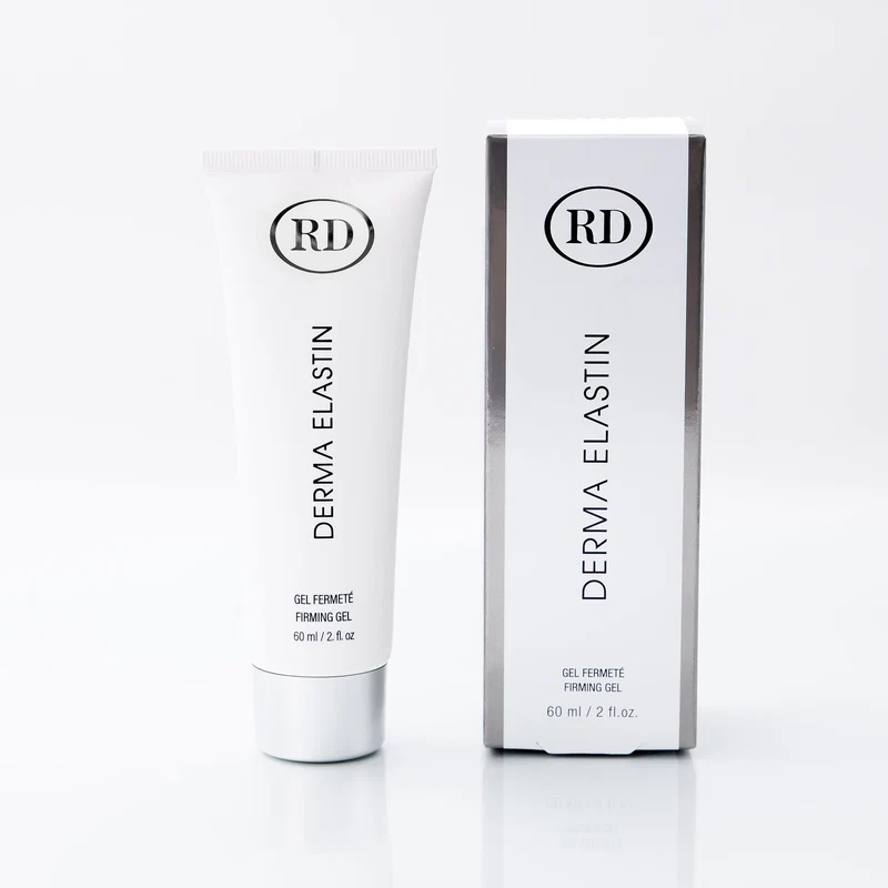 Elastin 60 ml RD Cosmetic — tube et boîte packaging argenté — gel fermeté — Spa Santé Le Nénuphar