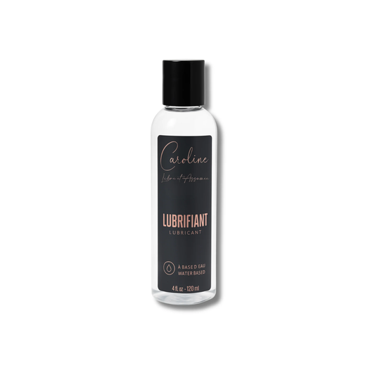 Lubrifiant intime original sans saveur Caroline Néron — formule neutre hypoallergénique, base d'eau, compatible accessoires et préservatifs, fait au Québec — Spa Santé Le Nénuphar