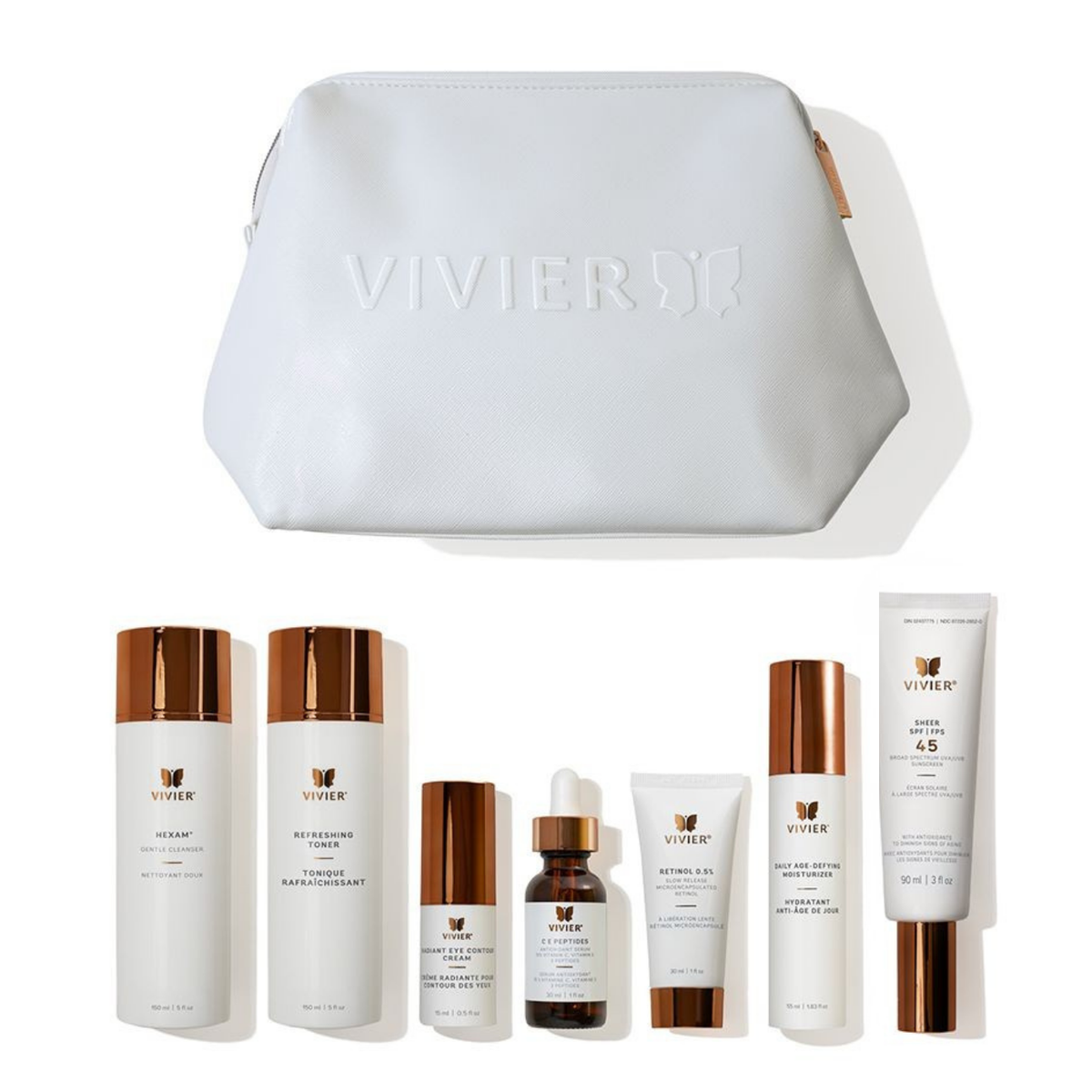 Sac Vivier en cuir végétalien blanc, inclus avec le Programme anti-âge essentiel Vivier — Spa Santé Le Nénuphar 