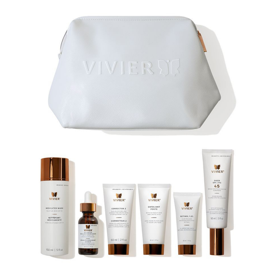 Programme éclaircir et rétablir 2 % HQ Vivier, routine complète à l’hydroquinone — Spa Santé Le Nénuphar