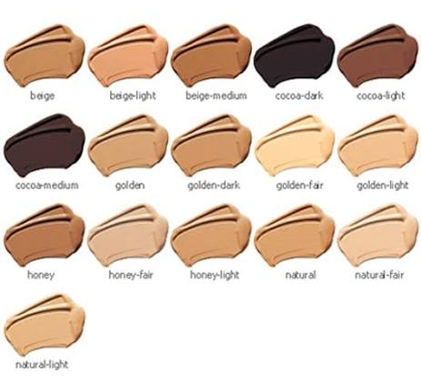 Présentation des teintes du fond de teint Satin Cream Foundation Glo Skin Beauty — Spa Santé Le Nénuphar