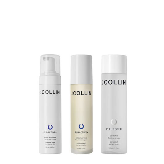 Promo ensemble Mousse Puractive: Peel Toner, Nettoyant et Lotion - G.M Collin