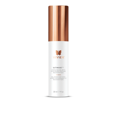 Ultimage Vivier 30 ml — gel hydratant anti-âge à l'acide hyaluronique et neuropeptides pour lisser les rides et ridules