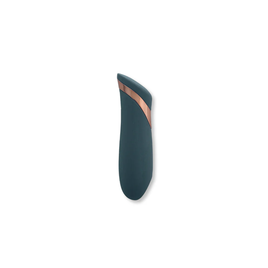Vibrateur Euphoria Caroline Néron — stimulateur clitoridien compact en silicone de qualité médicale, gris et or rosé — Spa Santé Le Nénuphar